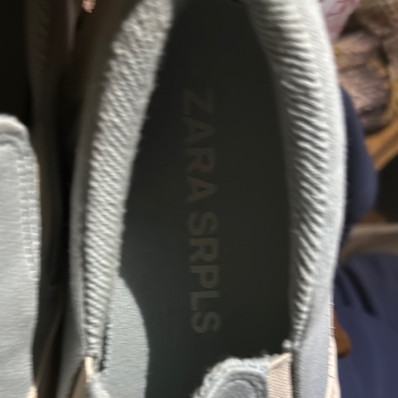 Slip-On Canvas Sneakers - Light Blue and White - Picture 2 of 3